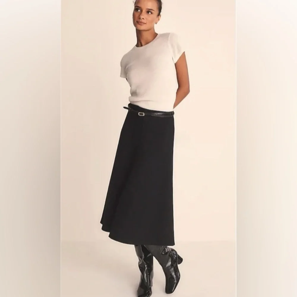 J. Crew A-line Circle Skirt in Double-cloth Wool Blend NWT